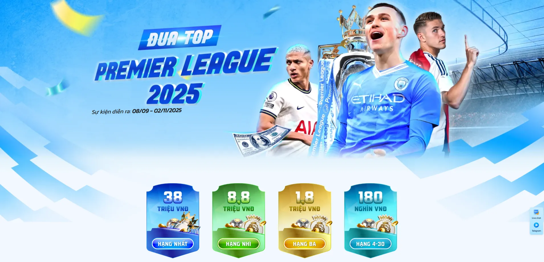 Khuyến mãi là điểm thu hút của 8LIVE