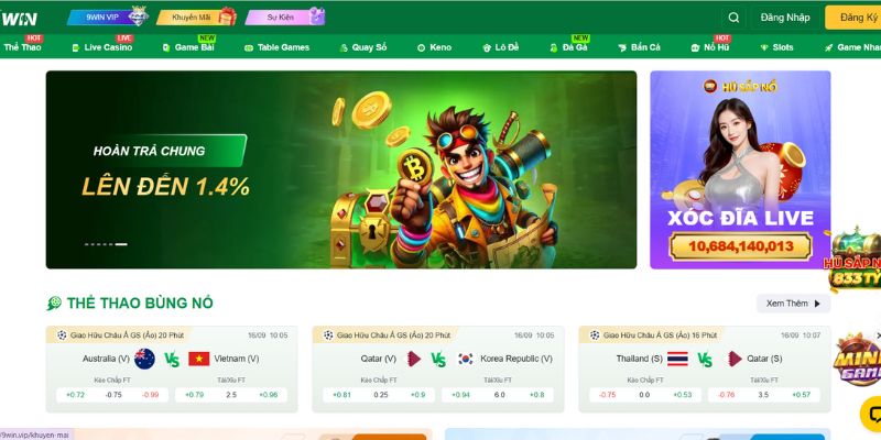 Tổng hợp các chương trình ưu khuyến mãi 9WIN hot